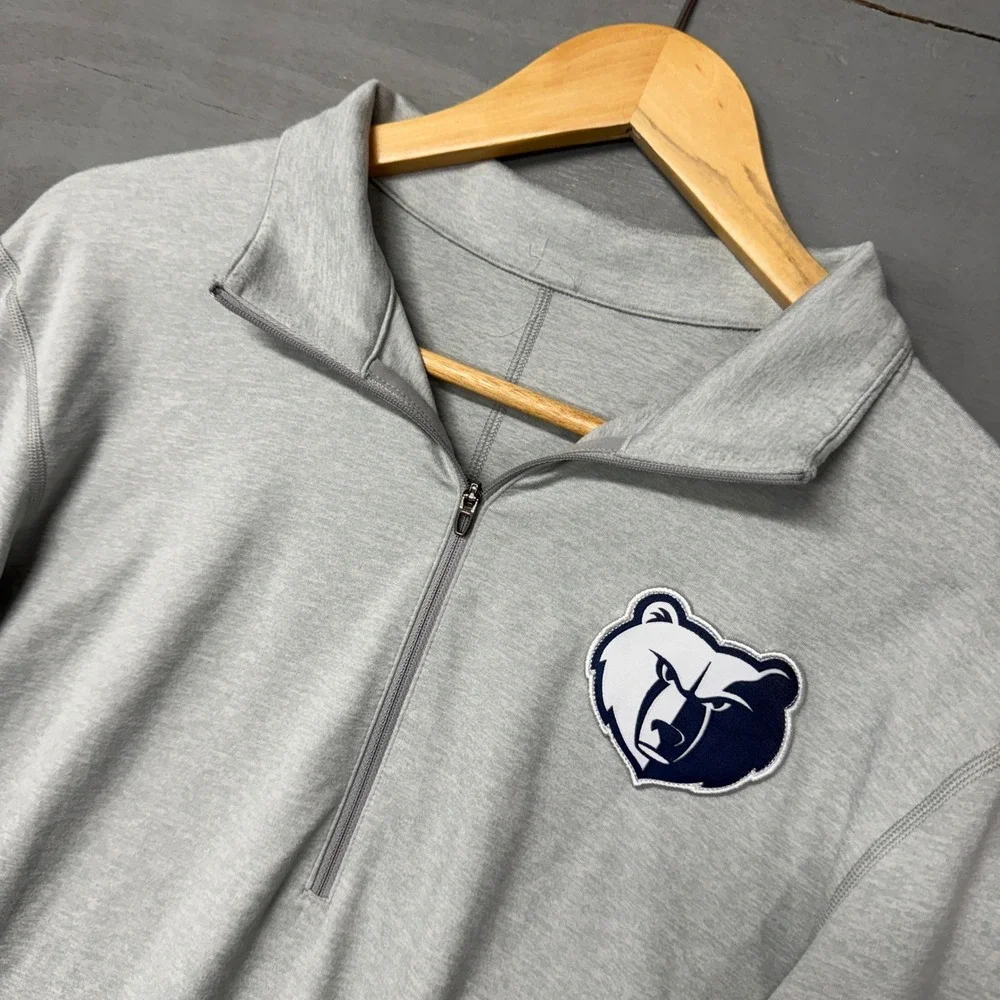 Lululemon Memphis Grizzlies Quarter Zip Pullover Grey NBA Athletic‎ Mens Large